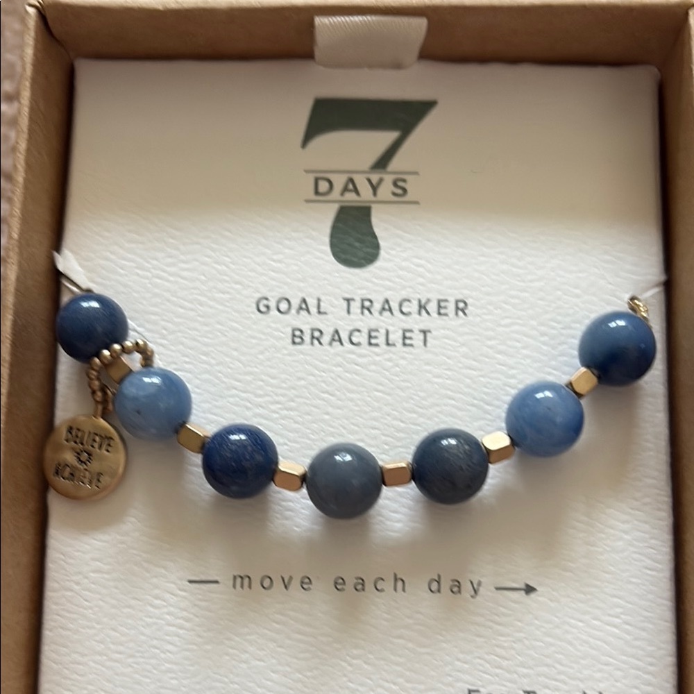Demdaco Blue Goal Tracker Bracelet - Picture 3 of 4